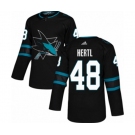 Adidas San Jose Sharks #48 Tomas Hertl Authentic Black Alternate NHL Jersey