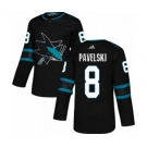 Adidas San Jose Sharks #8 Joe Pavelski Authentic Black Alternate NHL Jersey