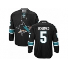 Men's Reebok San Jose Sharks #5 David Schlemko Authentic Black Third NHL Jersey