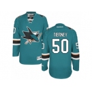 Men's Reebok San Jose Sharks #50 Chris Tierney Authentic Teal Green Home NHL Jersey