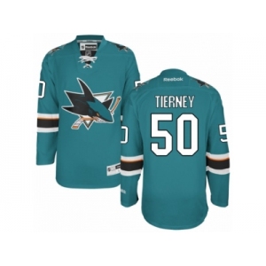 Men's Reebok San Jose Sharks #50 Chris Tierney Authentic Teal Green Home NHL Jersey