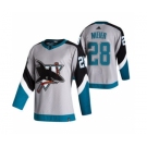 Men's San Jose Sharks #28 Timo Meier Grey 2020-21 Reverse Retro Alternate Hockey Jersey