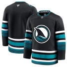 Men's San Jose Sharks Blank Black 2024-25 Alternate Stitched Hockey Jersey