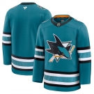 Men's San Jose Sharks Blank Teal 2024-25 Home Stitched Hockey Jersey