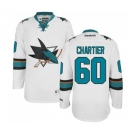 Reebok San Jose Sharks #60 Rourke Chartier Authentic White Away NHL Jersey