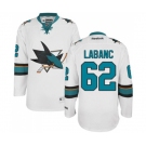 Reebok San Jose Sharks #62 Kevin Labanc Authentic White Away NHL Jersey