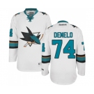 Reebok San Jose Sharks #74 Dylan DeMelo Authentic White Away NHL Jersey