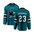 San Jose Sharks #23 Barclay Goodrow Fanatics Branded Teal Green Home Breakaway NHL Jersey