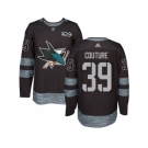 San Jose Sharks #39 Logan Couture Black 1917-2017 100th Anniversary Stitched NHL Jersey