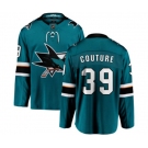 San Jose Sharks #39 Logan Couture Fanatics Branded Teal Green Home Breakaway NHL Jersey