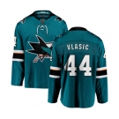 San Jose Sharks #44 Marc-Edouard Vlasic Fanatics Branded Teal Green Home Breakaway NHL Jersey