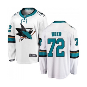 San Jose Sharks #72 Tim Heed Fanatics Branded White Away Breakaway NHL Jersey