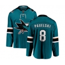 San Jose Sharks #8 Joe Pavelski Fanatics Branded Teal Green Home Breakaway NHL Jersey