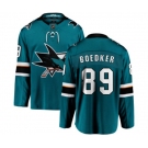 San Jose Sharks #89 Mikkel Boedker Fanatics Branded Teal Green Home Breakaway NHL Jersey