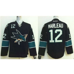 nhl jerseys san jose sharks #12 marleau black[2014 new stadium]