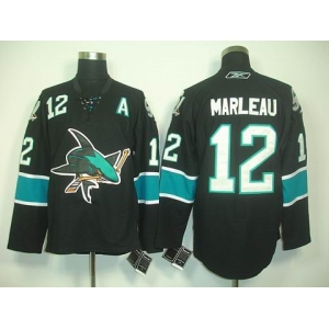 nhl jerseys san jose sharks #12 marleau black(A)