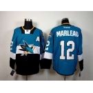 nhl jerseys san jose sharks #12 marleau blue-black[patch A]