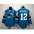 nhl jerseys san jose sharks #12 marleau blue[2014 new stadium][A patch]