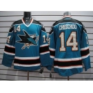 nhl jerseys san jose sharks #14 cheechoo blue