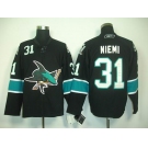 nhl jerseys san jose sharks #31 nieml black