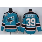 nhl jerseys san jose sharks #39 couture blue