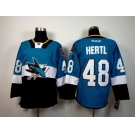 nhl jerseys san jose sharks #48 hertl blue-black