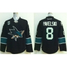 nhl jerseys san jose sharks #8 pavelski black[2014 new stadium]