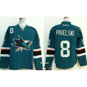 nhl jerseys san jose sharks #8 pavelski blue[2014 new stadium]