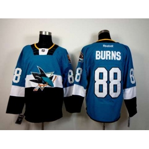 nhl jerseys san jose sharks #88 burns blue-black