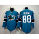 nhl jerseys san jose sharks #88 burns blue[2014 new stadium]