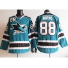 nhl jerseys san jose sharks #88 burns blue