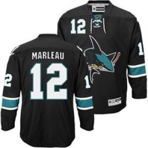 nhl san jose sharks #12 marleau black