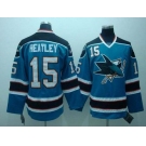 nhl san jose sharks #15 heatley green