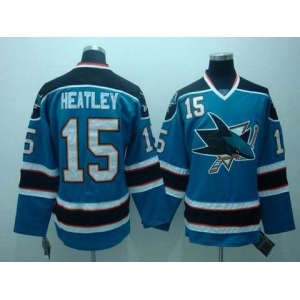 nhl san jose sharks #15 heatley green