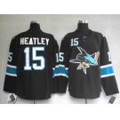 nhl san jose sharks #15 heatley third black