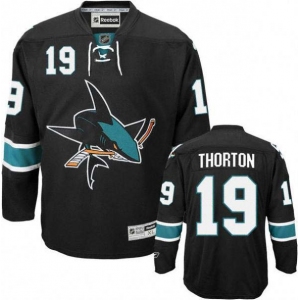 nhl san jose sharks #19 thornton black