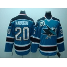 nhl san jose sharks #20 nabokov blue