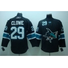 nhl san jose sharks #29 clowe black