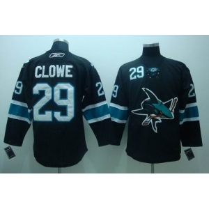 nhl san jose sharks #29 clowe black