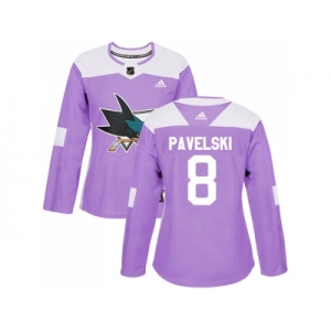 Women Adidas St. Louis Blues #99 Wayne Gretzky Purple Authentic Fights Cancer Stitched NHL Jersey