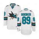 Women Reebok San Jose Sharks #89 Mikkel Boedker Authentic White Away NHL Jersey
