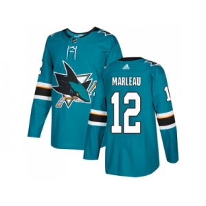 Youth Adidas San Jose Sharks #12 Patrick Marleau Teal Home Authentic Stitched NHL Jersey