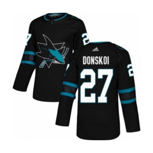 Youth Adidas San Jose Sharks #27 Joonas Donskoi Authentic Black Alternate NHL Jersey
