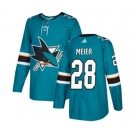 Youth Adidas San Jose Sharks #28 Timo Meier Premier Teal Green Home NHL Jersey
