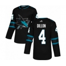 Youth Adidas San Jose Sharks #4 Brenden Dillon Authentic Black Alternate NHL Jersey