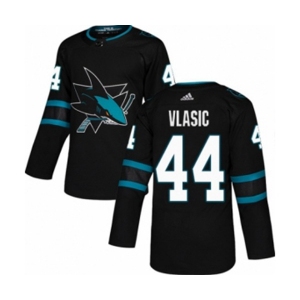 Youth Adidas San Jose Sharks #44 Marc-Edouard Vlasic Authentic Black Alternate NHL Jersey