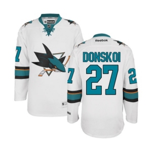 Youth Reebok San Jose Sharks #27 Joonas Donskoi Authentic White Away NHL Jersey