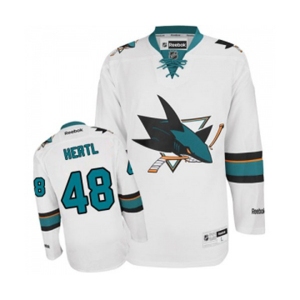 Youth Reebok San Jose Sharks #48 Tomas Hertl Authentic White Away NHL Jersey