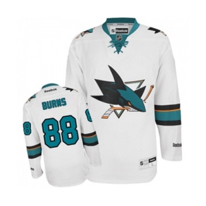 Youth Reebok San Jose Sharks #88 Brent Burns Authentic White Away NHL Jersey