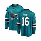 Youth San Jose Sharks #16 Eric Fehr Fanatics Branded Teal Green Home Breakaway NHL Jersey